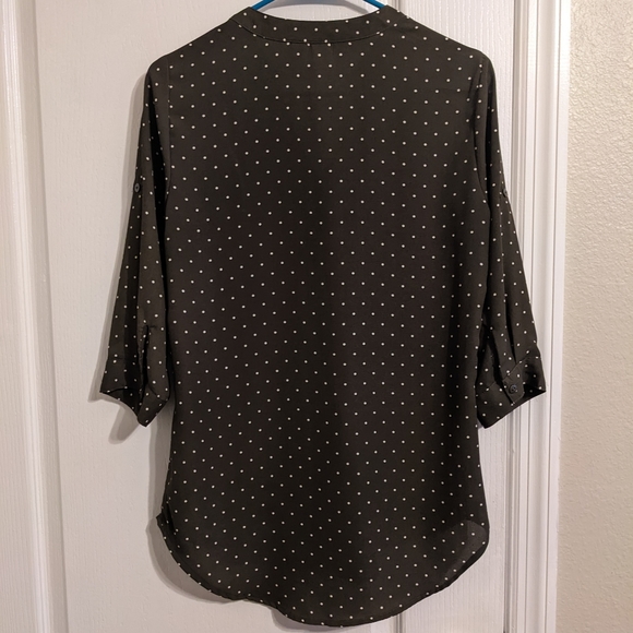 Green and White Blouse Size Small - Picture 2 of 4